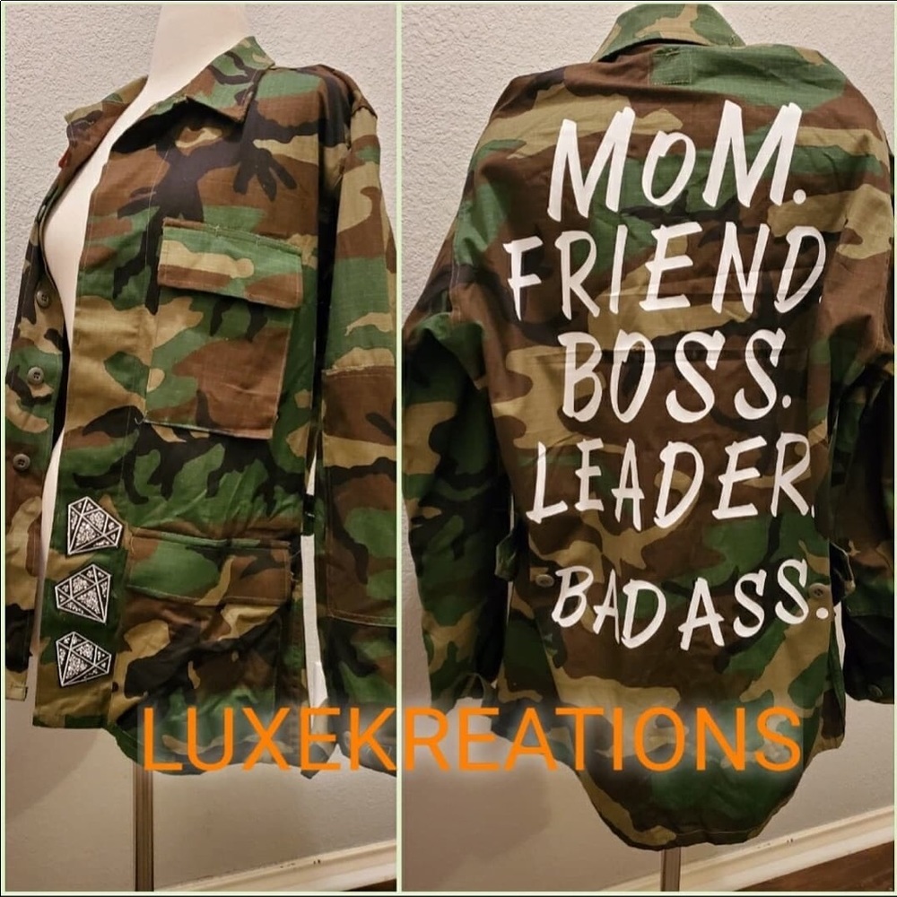 Camouflage military jacket